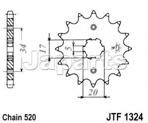 JT Front Sprocket 1324.13